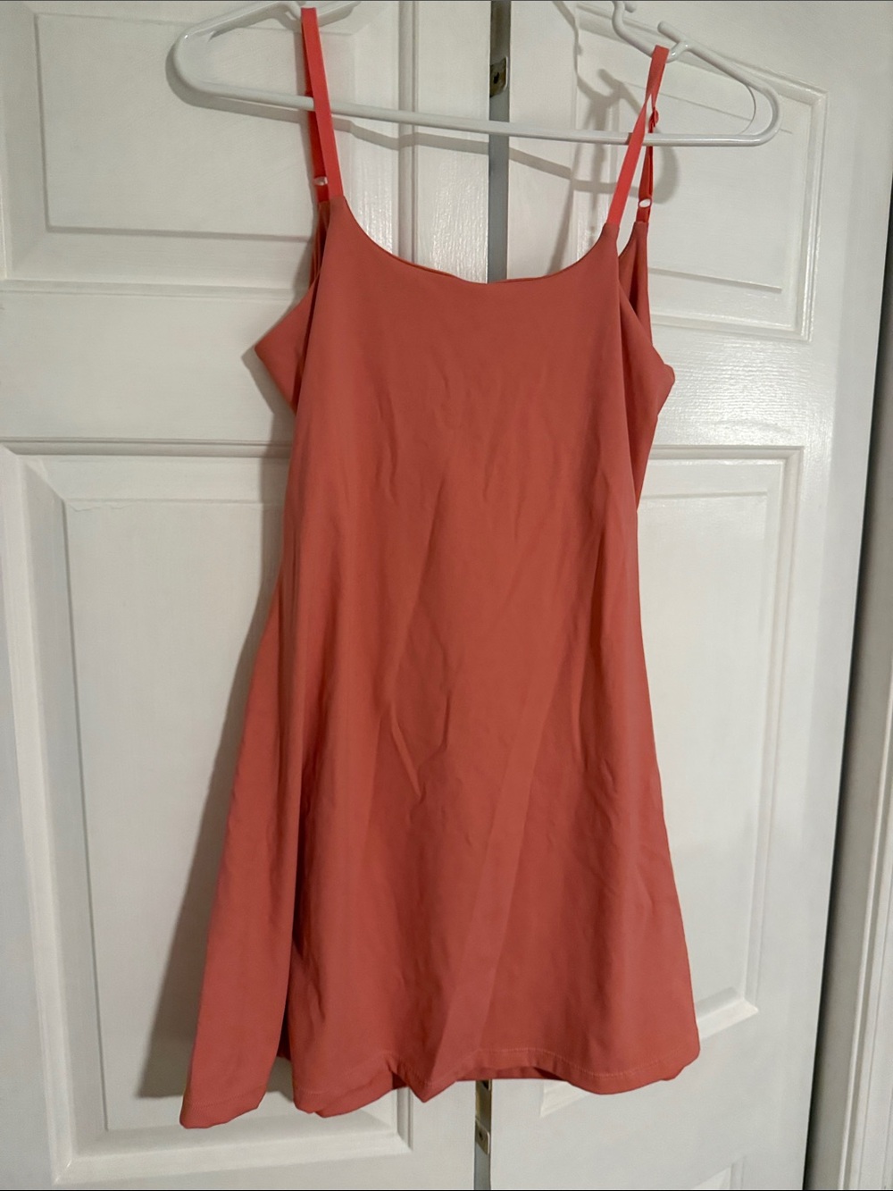 Women's Coral Spaghetti-Strap Mini Dress
